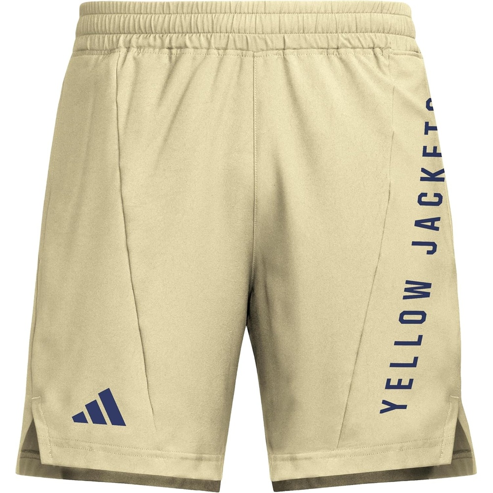 image:imageAdidas Mens NCAA Designed for Training Team Graphic Woven ShortsTeam SandCollegiate NavyGeorgia Technical University