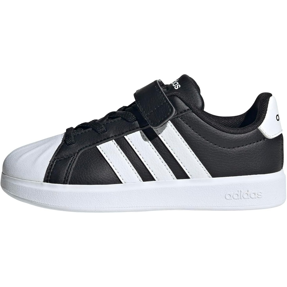 image:imageAdidas UnisexChild Streettalk Elastic Lace amp StrapBlackWhiteWhite