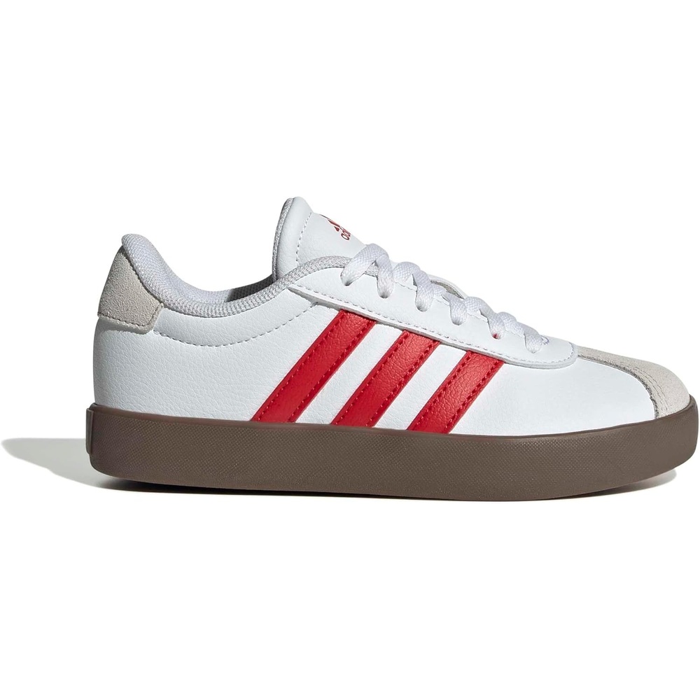 image:imageAdidas UnisexChild Vl Court BoldWhiteBetter ScarletGrey