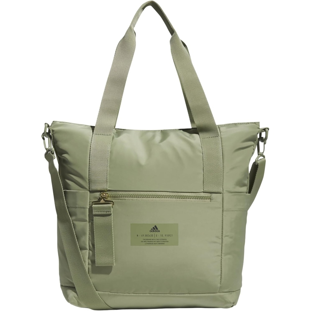 image:imageadidas All Me Tote Bag Everyday Carryall with Crossbody StrapTent GreenGold Metallic