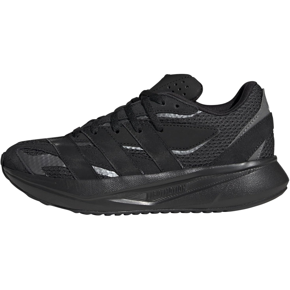 image:imageadidas Boys Lightblaze Lace Up SneakersBlackBlackIron Metallic