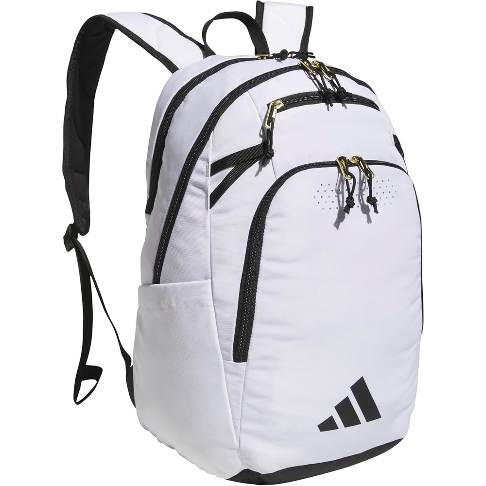 image:imageadidas Defender 5 Backpack for Sports Gym School and Travel 33LWhiteGold MetallicBlack