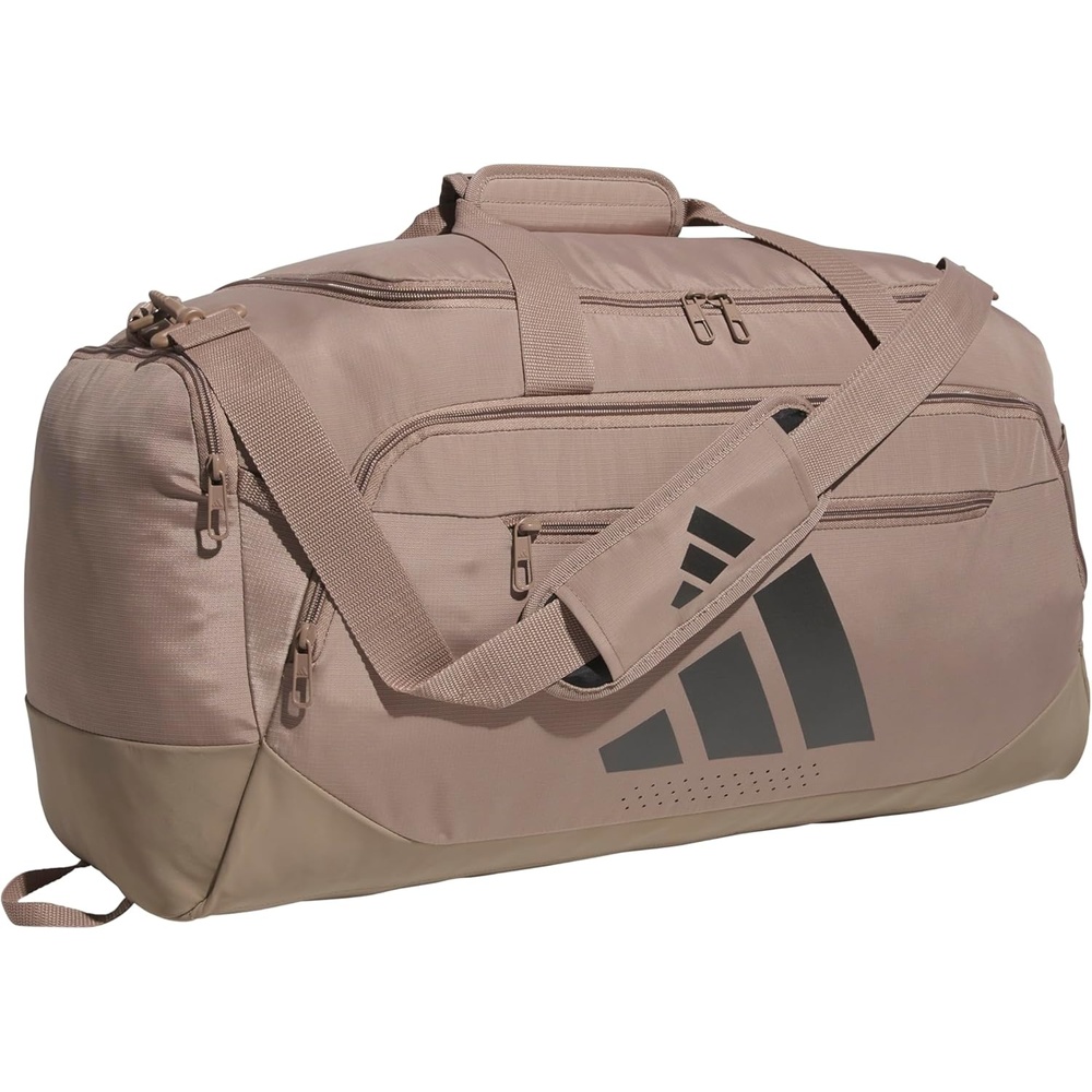 image:imageadidas Defender 5 Duffel Bag Premium Duffle for Sports Gym amp TravelChalky BrownGunmetal