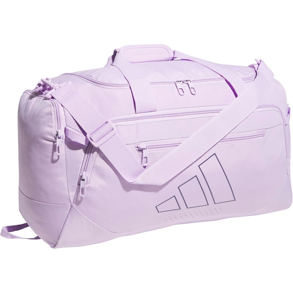 image:imageadidas Defender 5 Duffel Bag Premium Duffle for Sports Gym amp TravelPowder Plum PurpleAurora Plum Purple