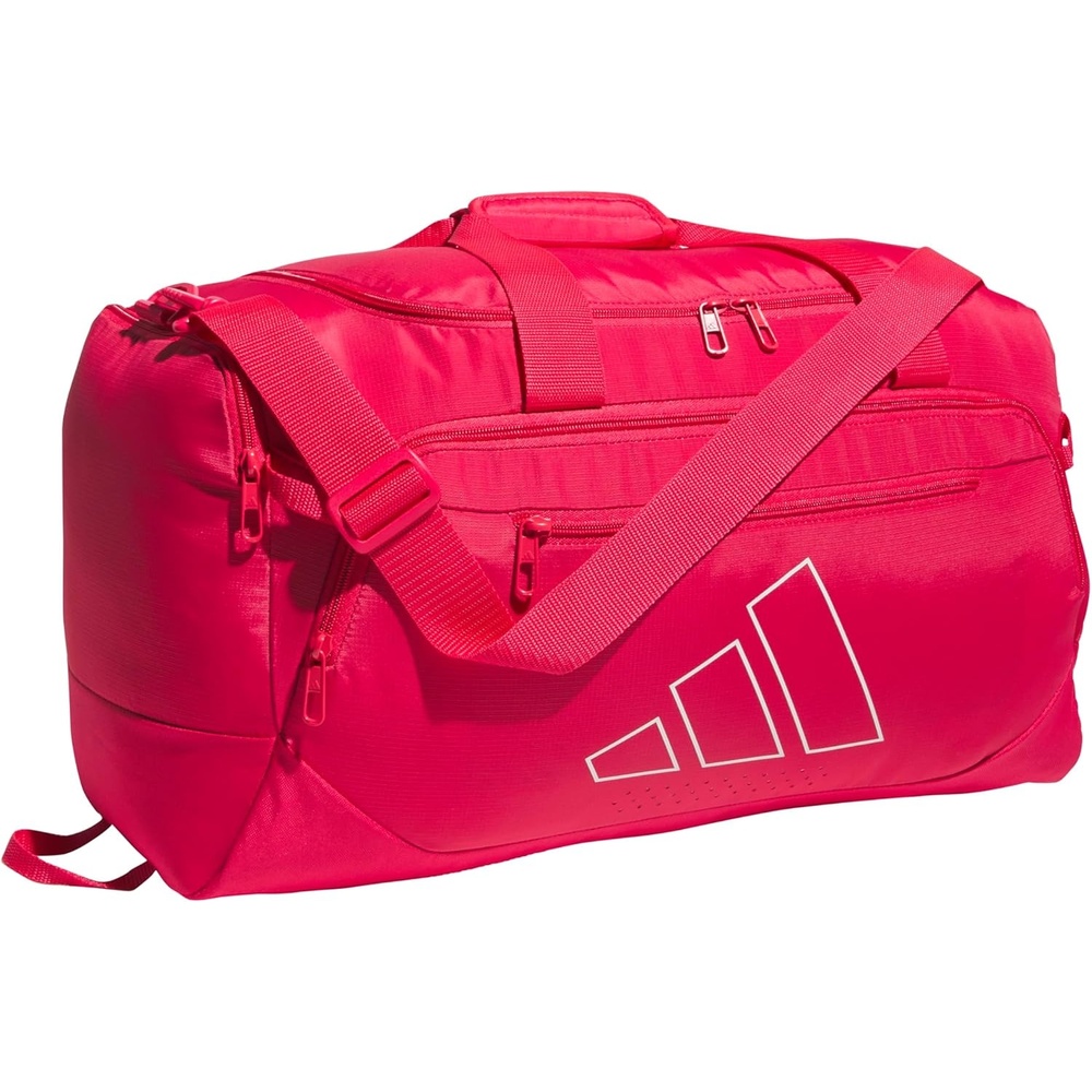 image:imageadidas Defender 5 Duffel Bag Premium Duffle for Sports Gym amp TravelPower PinkWhite