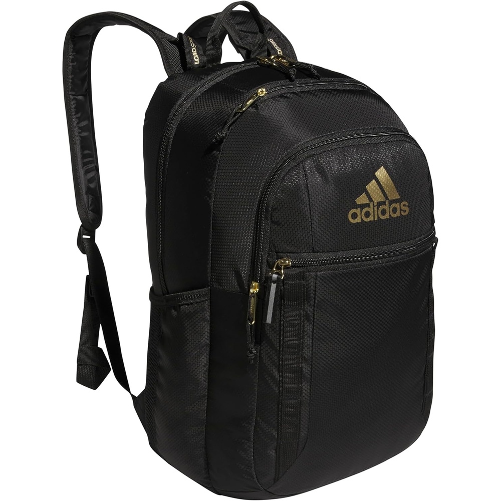 image:imageadidas Excel 7 School Backpack for Laptop Gym and Travel 34LBlackGold Metallic7