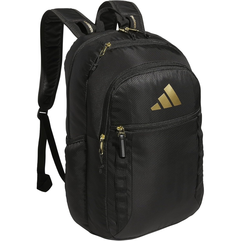 image:imageadidas Excel 7 School Backpack for Laptop Gym and Travel 34LBlackGold Metallic75