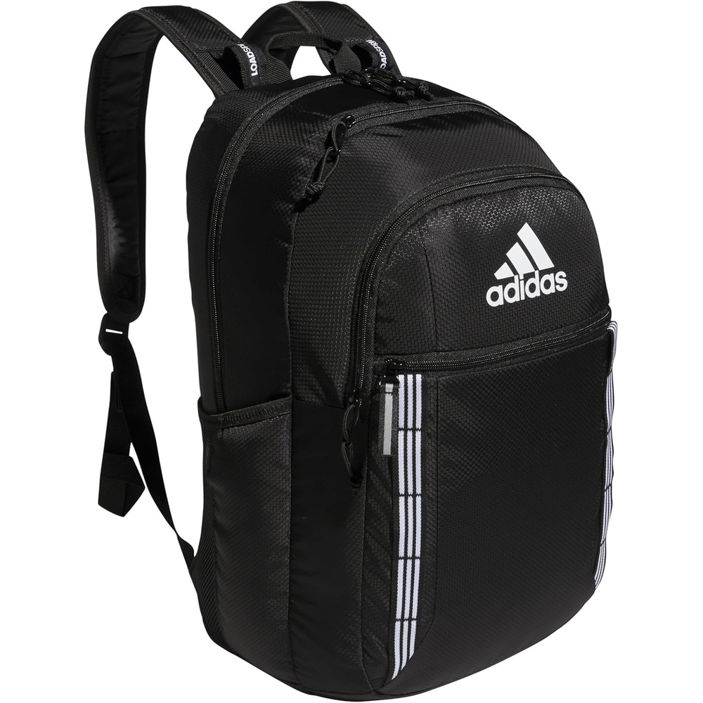 image:imageadidas Excel 7 School Backpack for Laptop Gym and Travel 34LBlackWhite 3 Stripe Webbing7