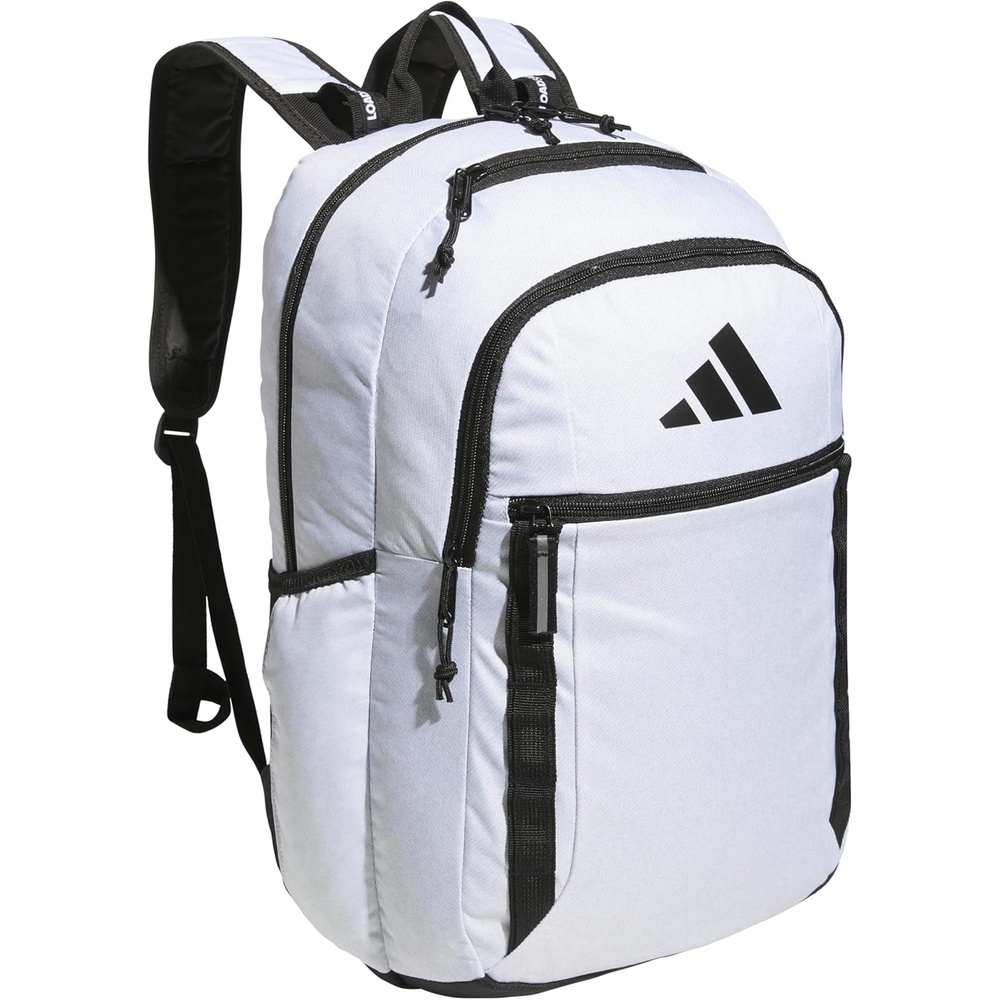 image:imageadidas Excel 7 School Backpack for Laptop Gym and Travel 34LTwill WhiteBlack75