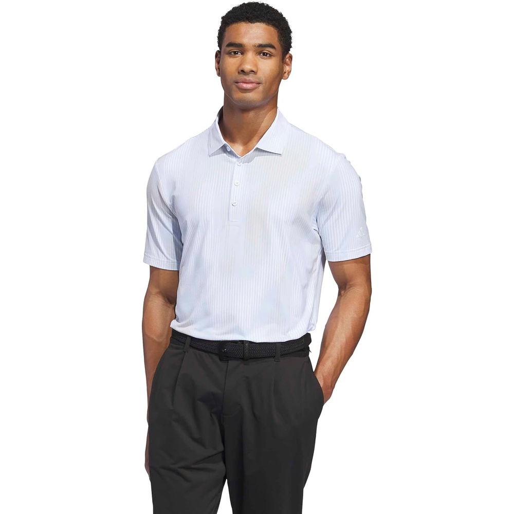 image:imageadidas Golf Mens Ultimate365 Tour Cool Feel Print Polo ShirtCrystal Sky
