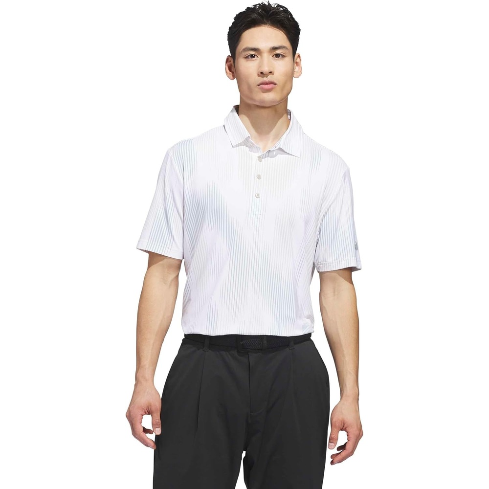 image:imageadidas Golf Mens Ultimate365 Tour Cool Feel Print Polo ShirtWonder Sage