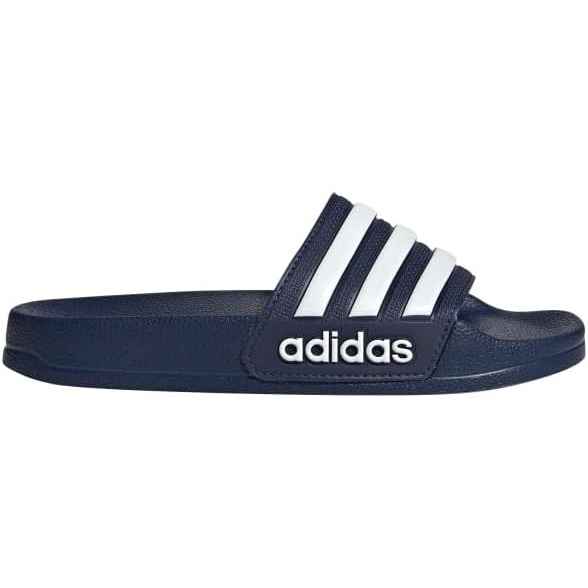 image:imageadidas Kids Adilette Shower SlideDark BlueWhiteDark Blue