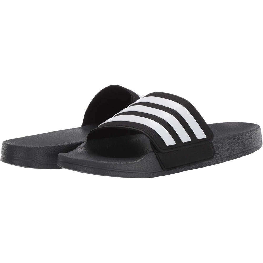 image:imageadidas Kids Adilette Shower SlideGreyWhiteCore Black