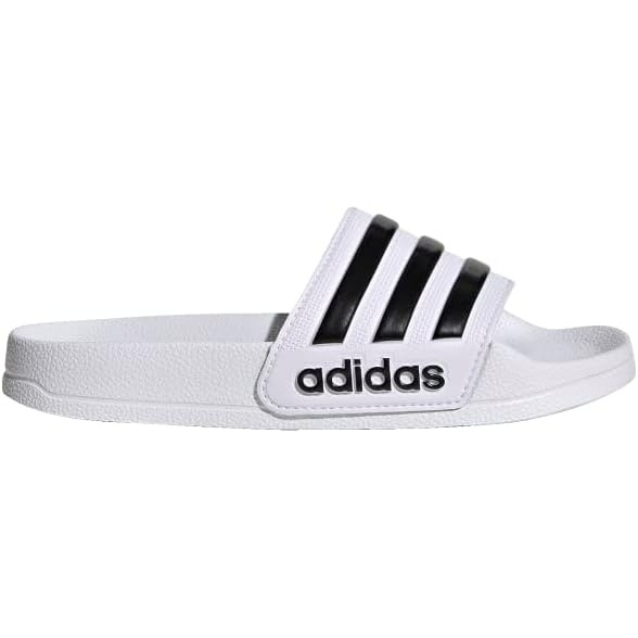 image:imageadidas Kids Adilette Shower SlideWhiteBlackBlack
