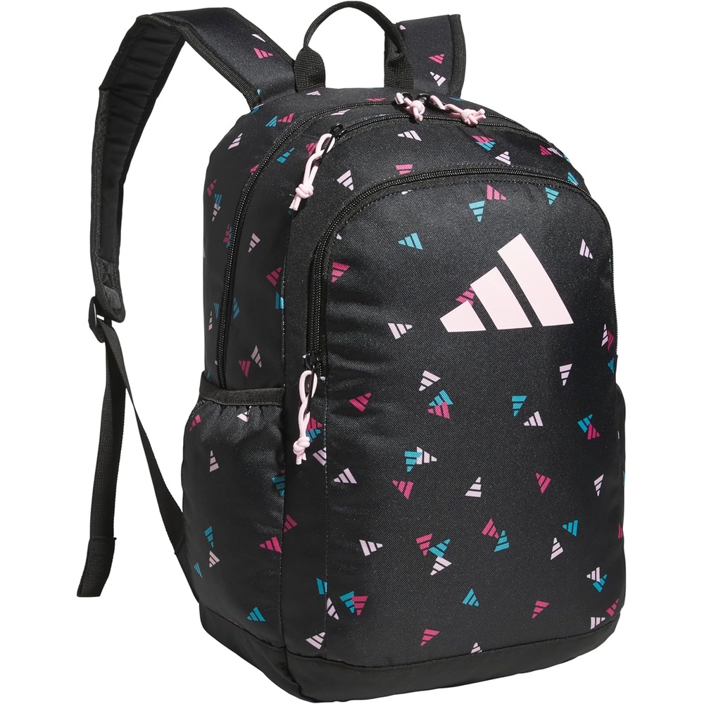 image:imageadidas Kids Affiliate Backpack  School Bag for Girls and Boys 27L3 Bar Toss Blackclear PinkClear Pink