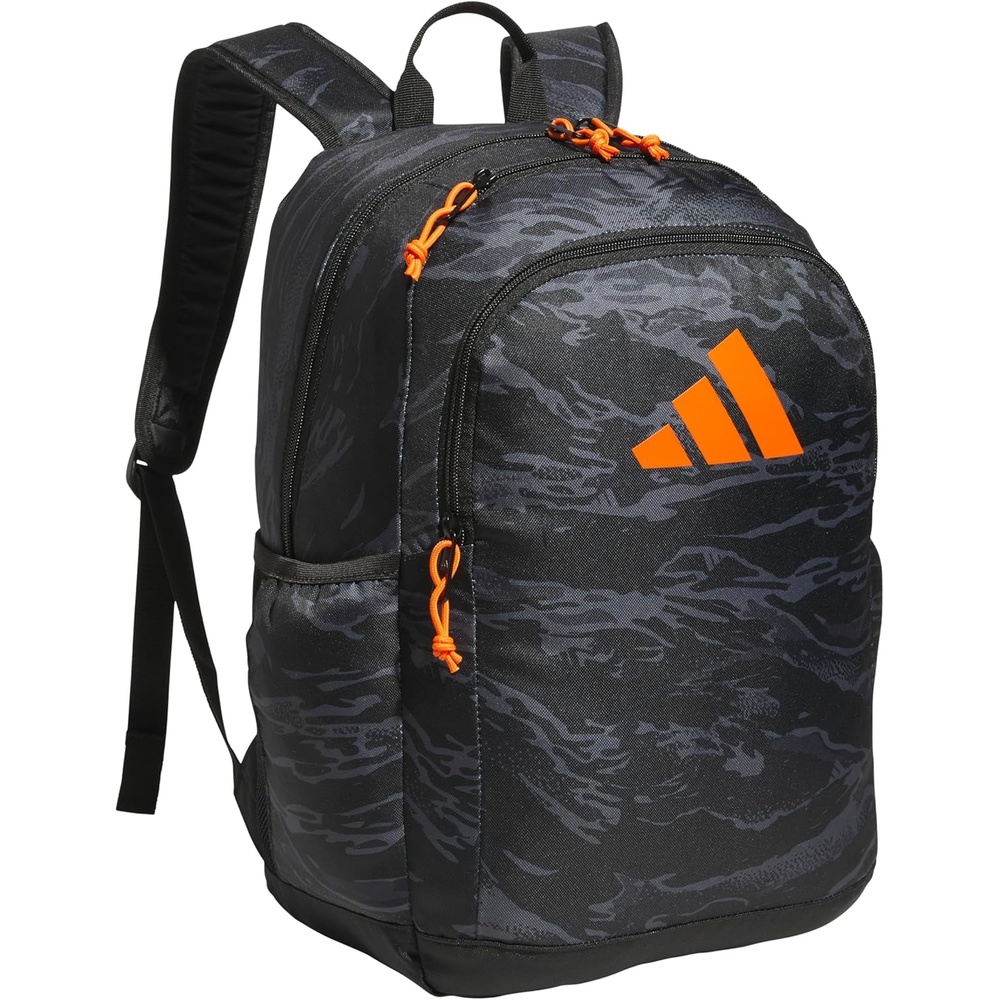image:imageadidas Kids Affiliate Backpack  School Bag for Girls and Boys 27LEssential Camo BlackOrange