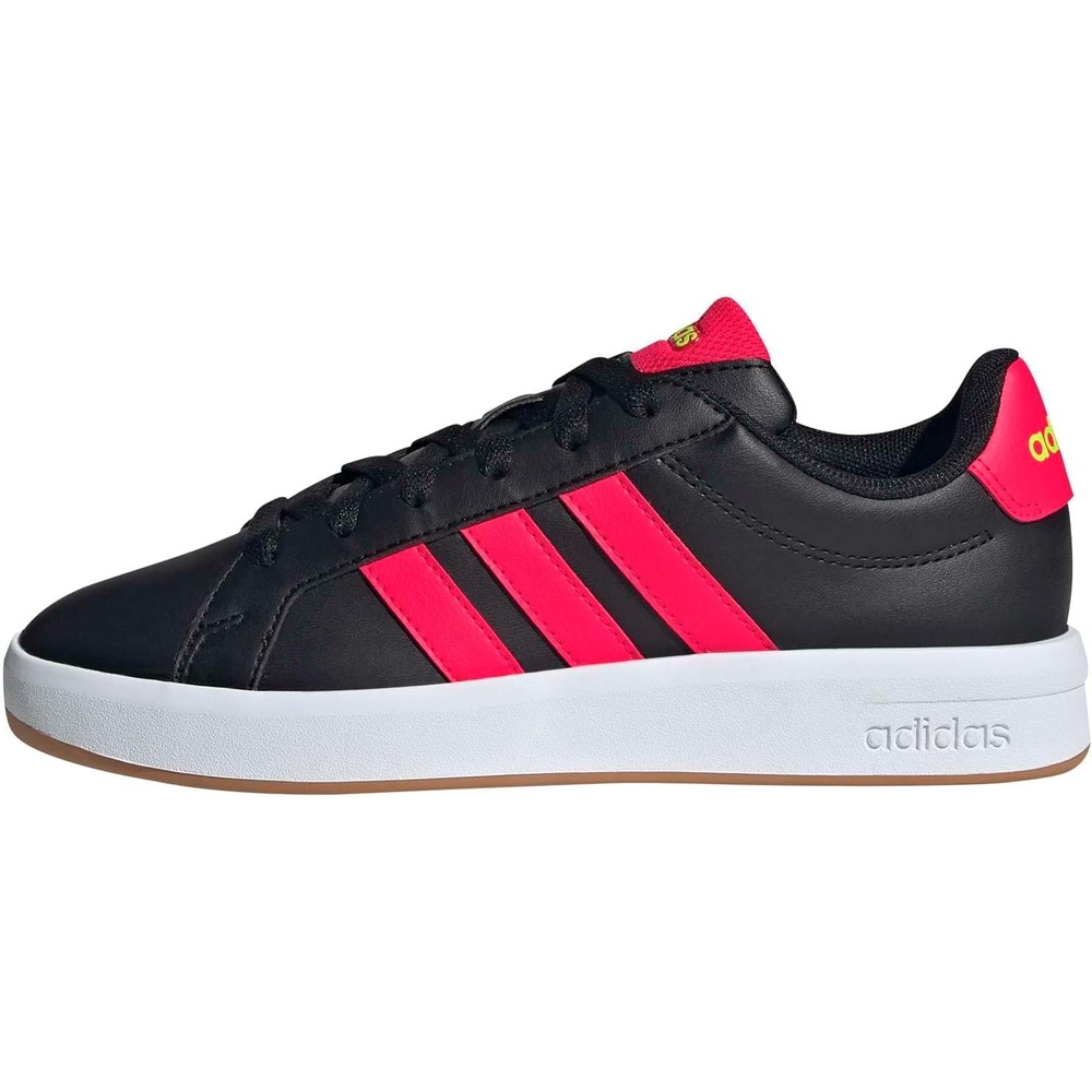 image:imageadidas Kids Grand Court 30 Shoes Big KidBlackLucid RedLucid Lemon