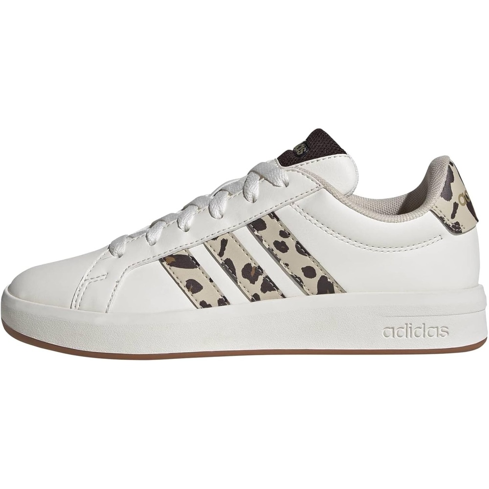 image:imageadidas Kids Grand Court 30 Shoes Big KidWhiteCrystal LinenAurora Coffee
