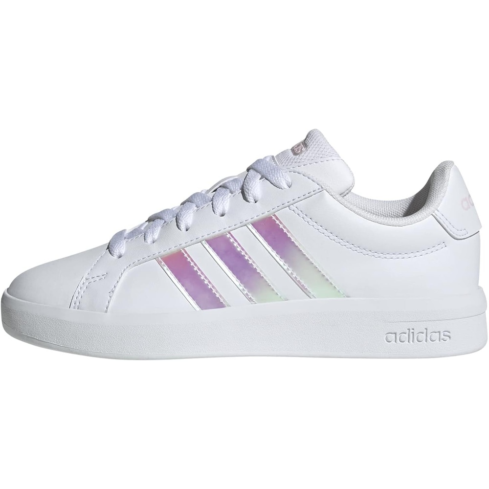 image:imageadidas Kids Grand Court 30 Shoes Big KidWhiteIridescentAlmost Pink