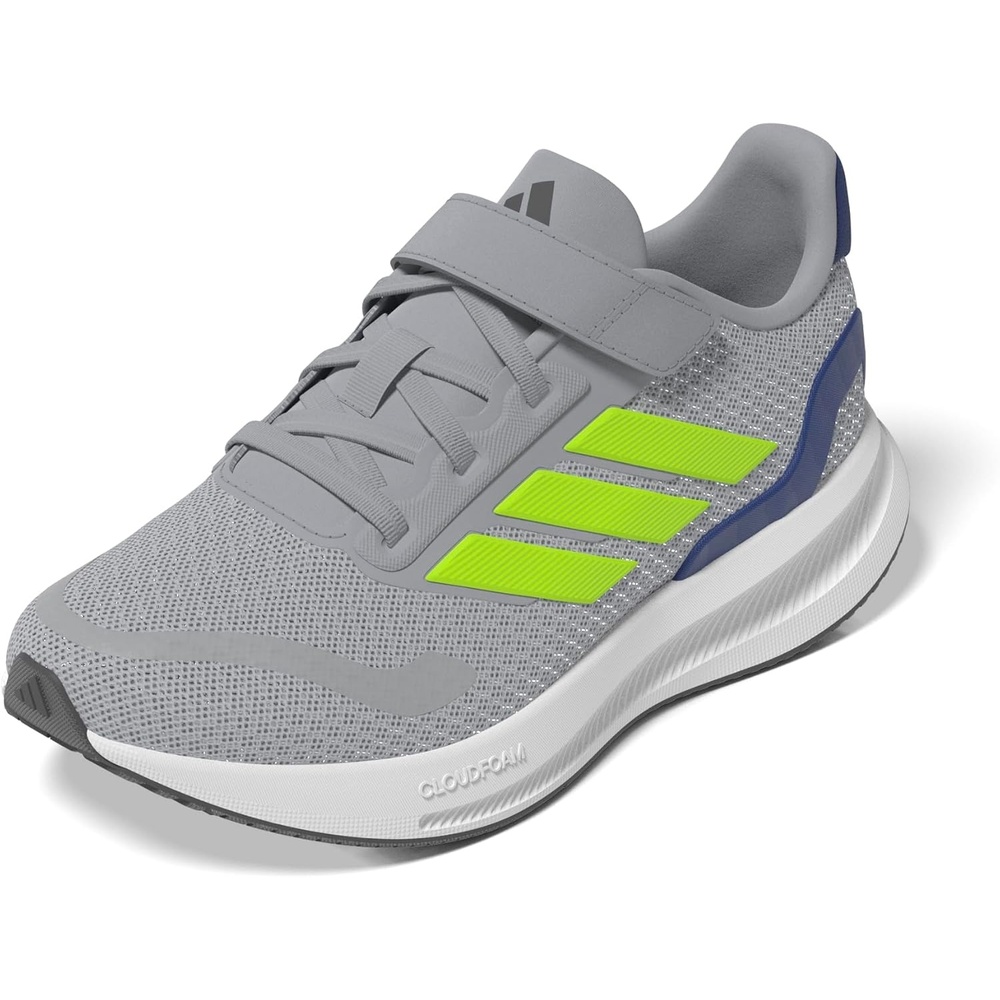 image:imageadidas Kids Marvel Run Falcon 5 Elastic Lace amp StrapHalo SilverLucid LemonTeam Royal Blue