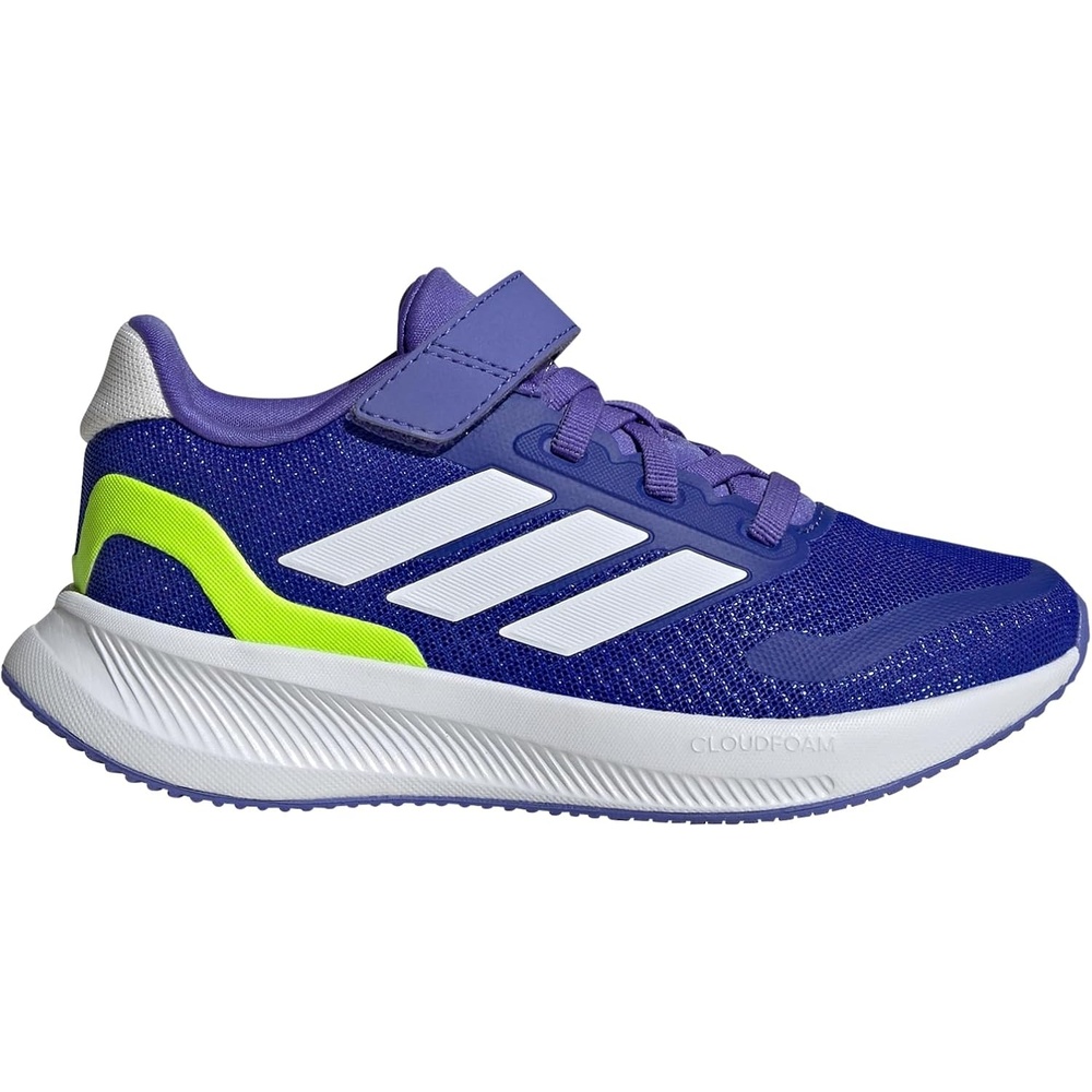image:imageadidas Kids Marvel Run Falcon 5 Elastic Lace amp StrapLucid BlueWhiteCobalt Blue