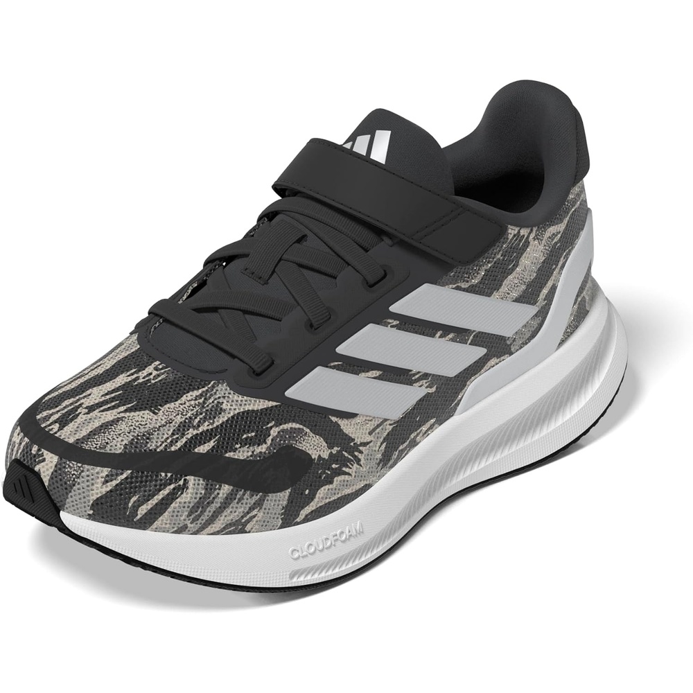 image:imageadidas Kids Marvel Run Falcon 5 Elastic Lace amp StrapSilver PebbleSilver MetallicCarbon