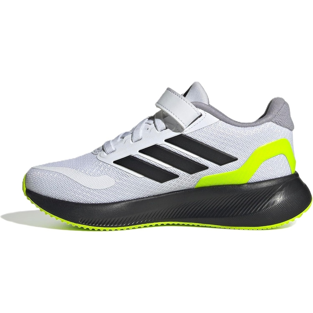 image:imageadidas Kids Marvel Run Falcon 5 Elastic Lace amp StrapWhiteBlackLucid Lemon