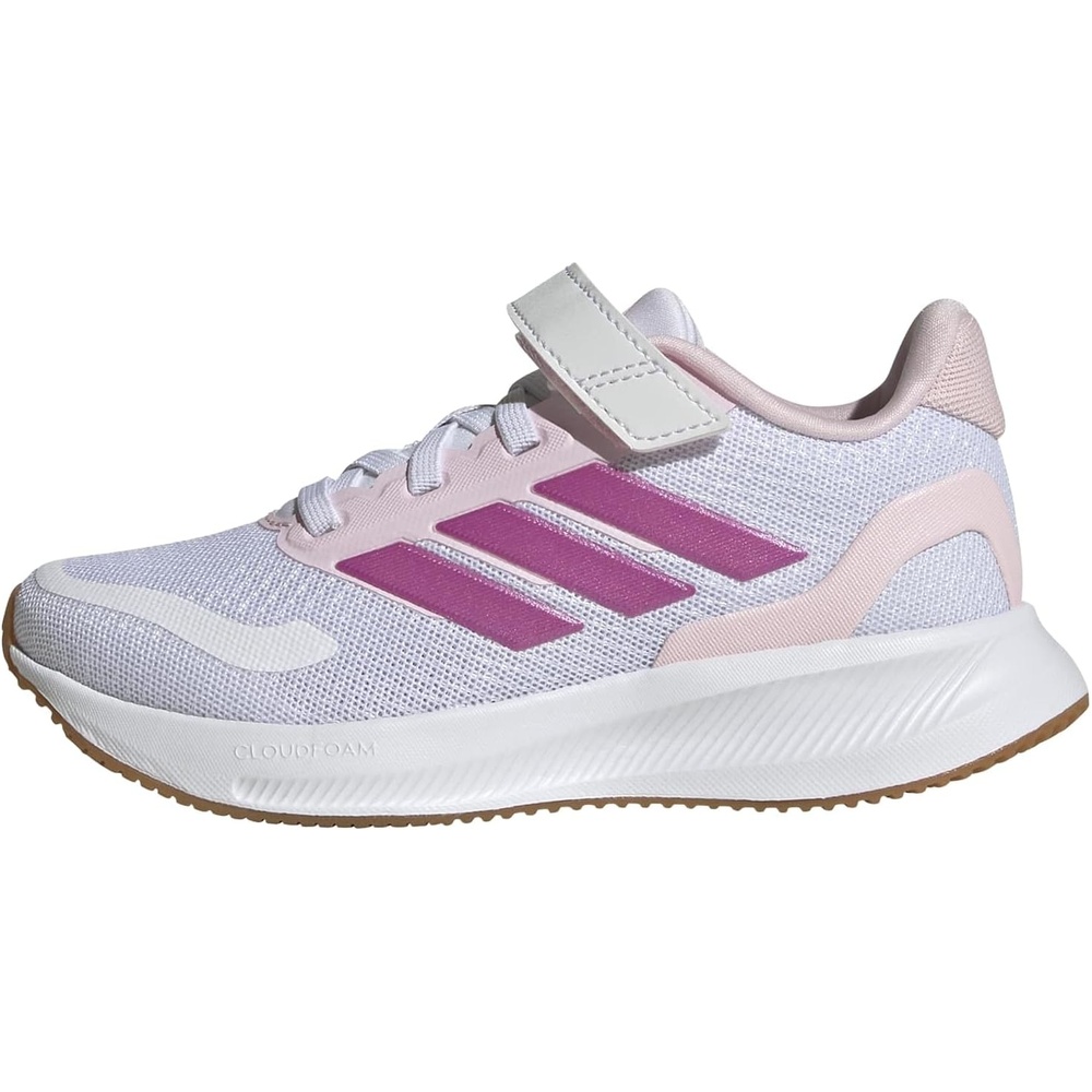 image:imageadidas Kids Marvel Run Falcon 5 Elastic Lace amp StrapWhiteClear PinkGum