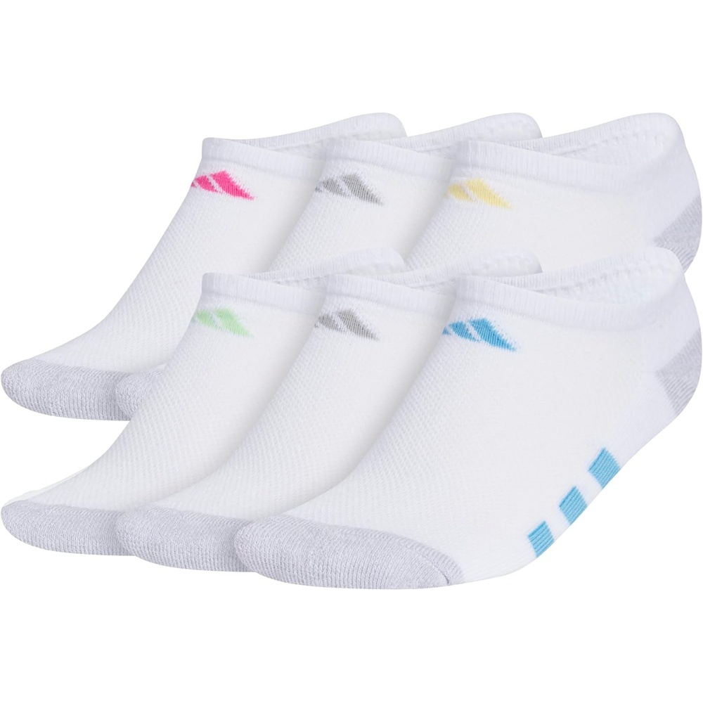 image:imageadidas Kids No Show Socks for Boys and Girls 6 Pairs Durable amp ComfortableWhiteWhiteclear Onix GreyPulse Magenta PinkGirls