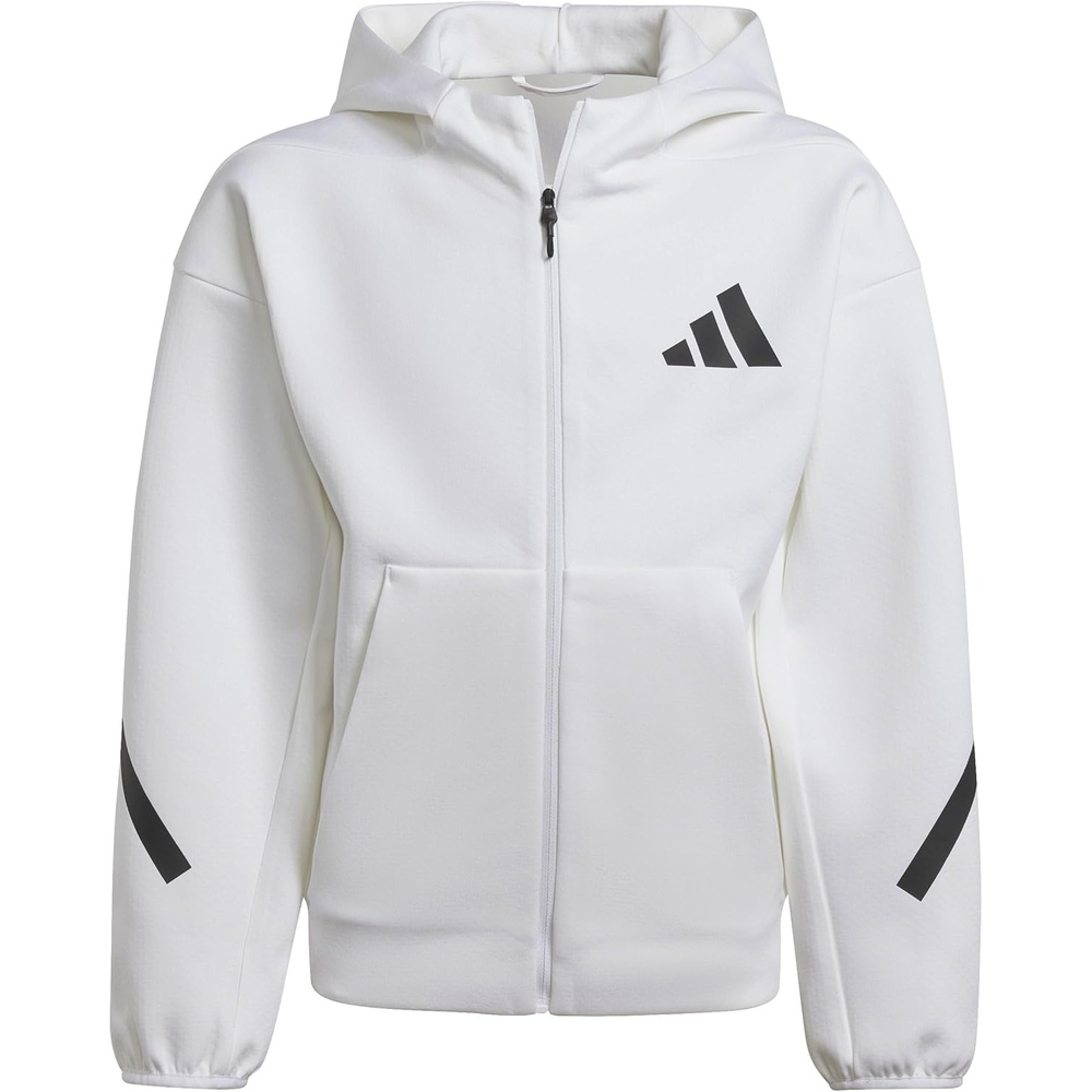 image:imageadidas Kids Zne Full Zip HoodieWhiteBlack