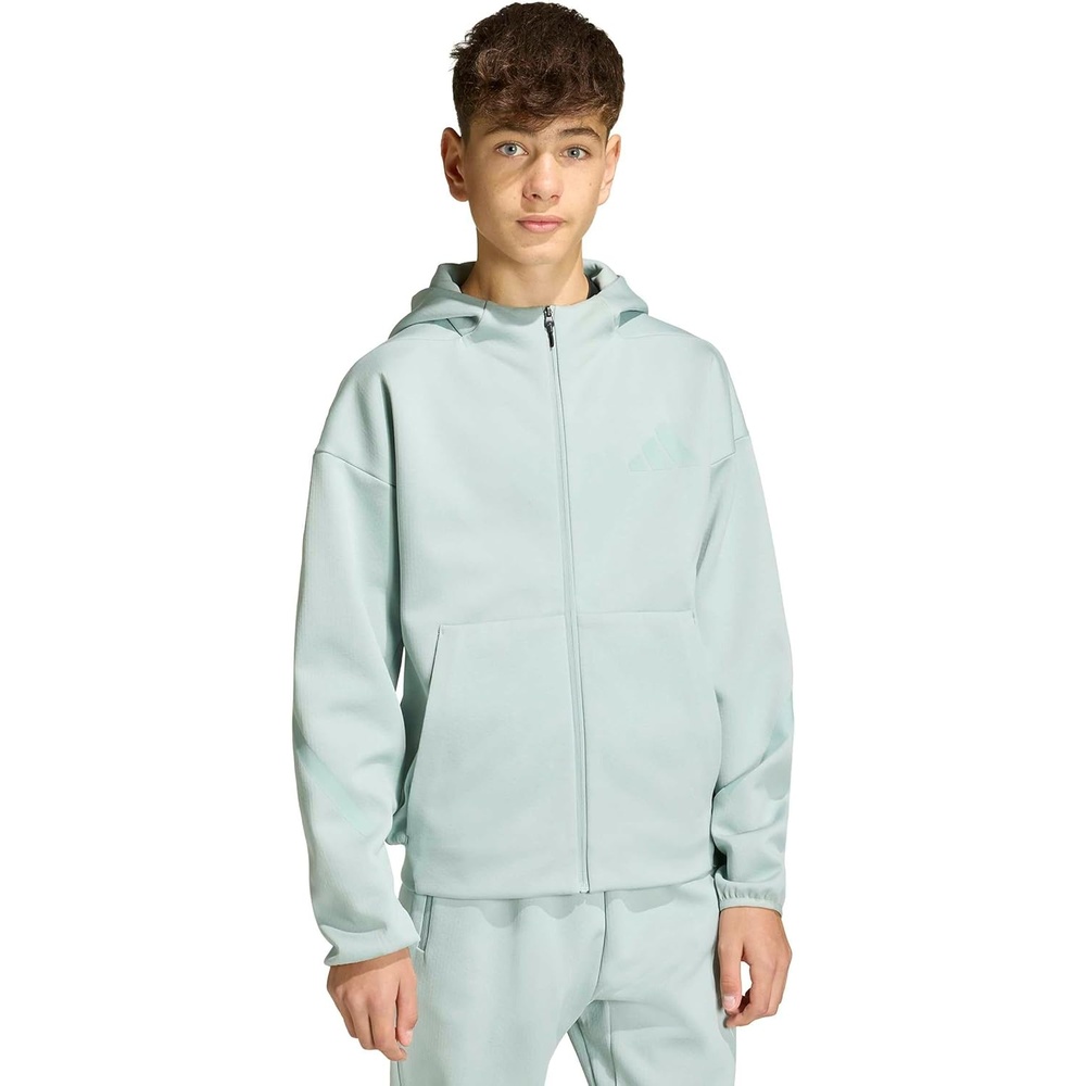 image:imageadidas Kids Zne Full Zip HoodieWonder SageTactile Green