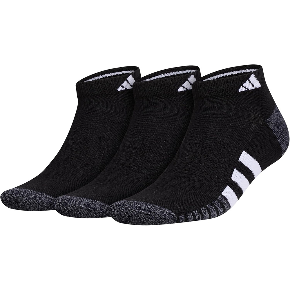 image:imageadidas Mens Cushioned Low Cut Ankle Socks 3 Pairs Durable amp ComfortableBlackOnix GreyWhite3