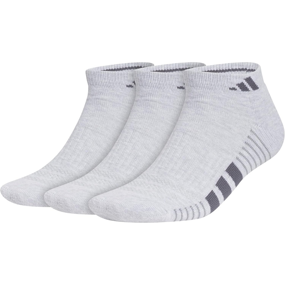 image:imageadidas Mens Cushioned Low Cut Ankle Socks 3 Pairs Durable amp ComfortableCool Light HeatherOnix GreyGrey4
