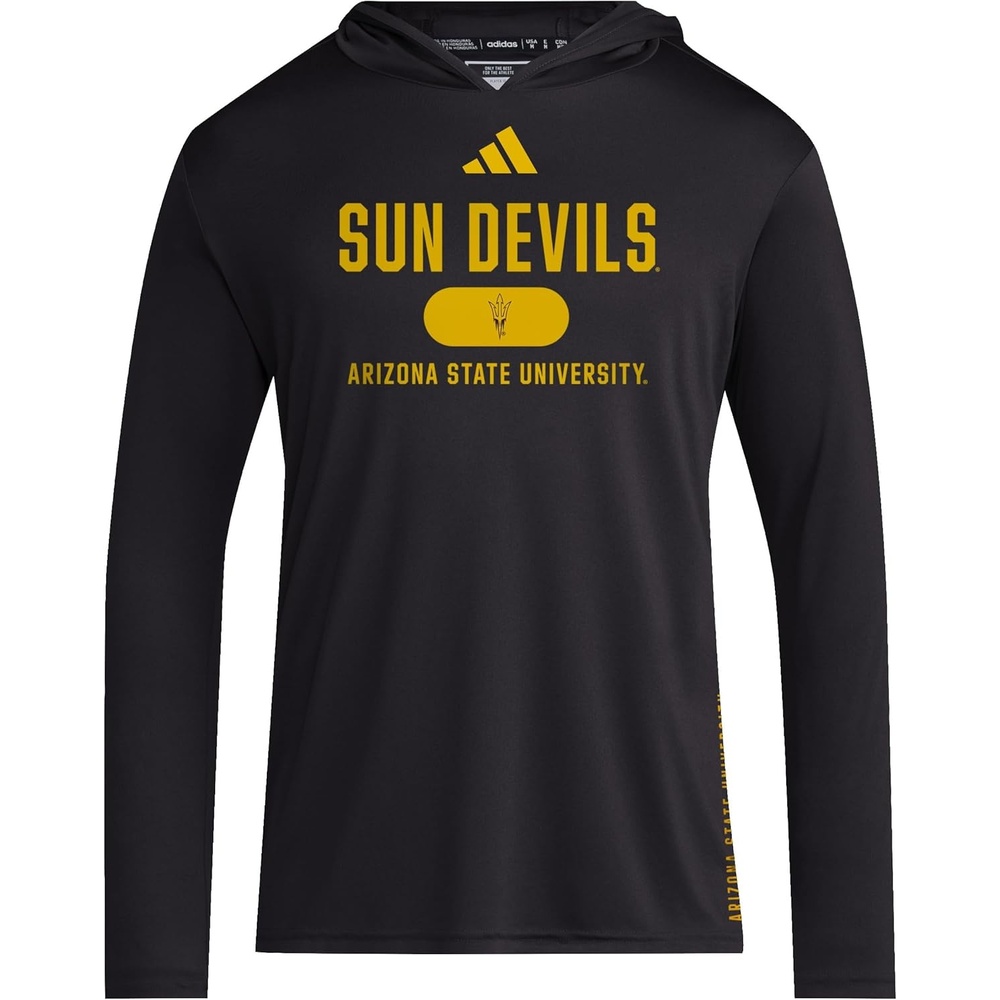 image:imageadidas Mens NCAA Designed for Training Team HoodieBlackTeam Collegiate GoldArizona State University