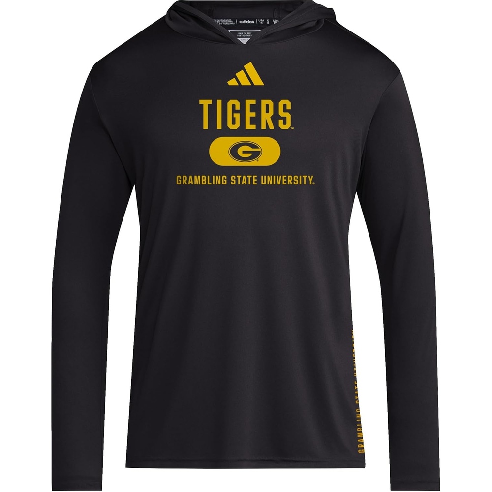 image:imageadidas Mens NCAA Designed for Training Team HoodieBlackTeam Collegiate GoldGrambling State Universtiy