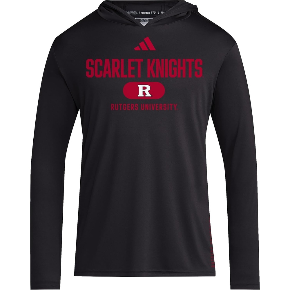image:imageadidas Mens NCAA Designed for Training Team HoodieBlackTeam Power RedWhiteRutgers Scarlet Knights