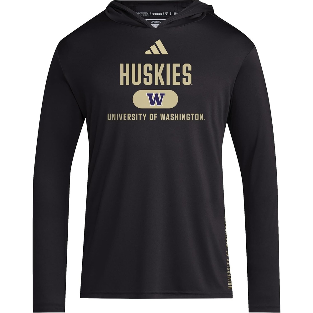image:imageadidas Mens NCAA Designed for Training Team HoodieBlackTeam SandUniversity of Washington