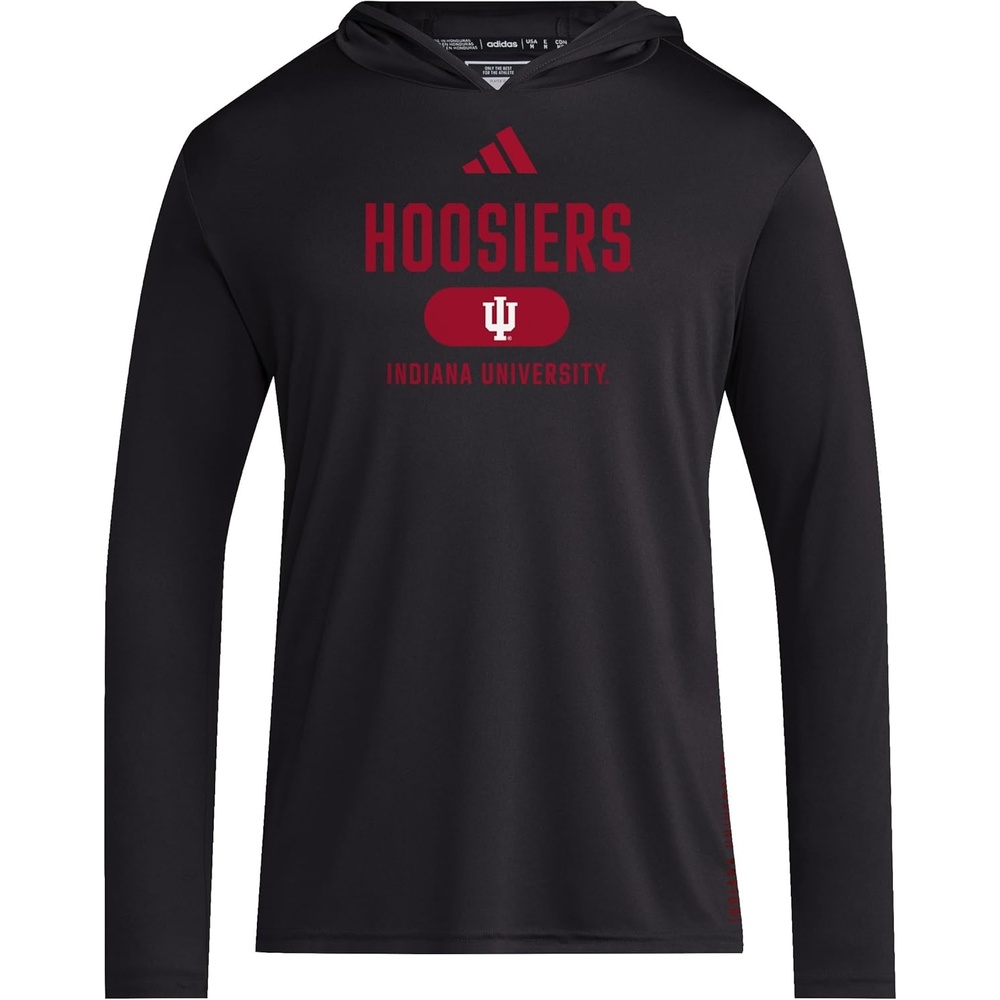 image:imageadidas Mens NCAA Designed for Training Team HoodieBlackTeam Victory RedTeam Victory RedIndiana University