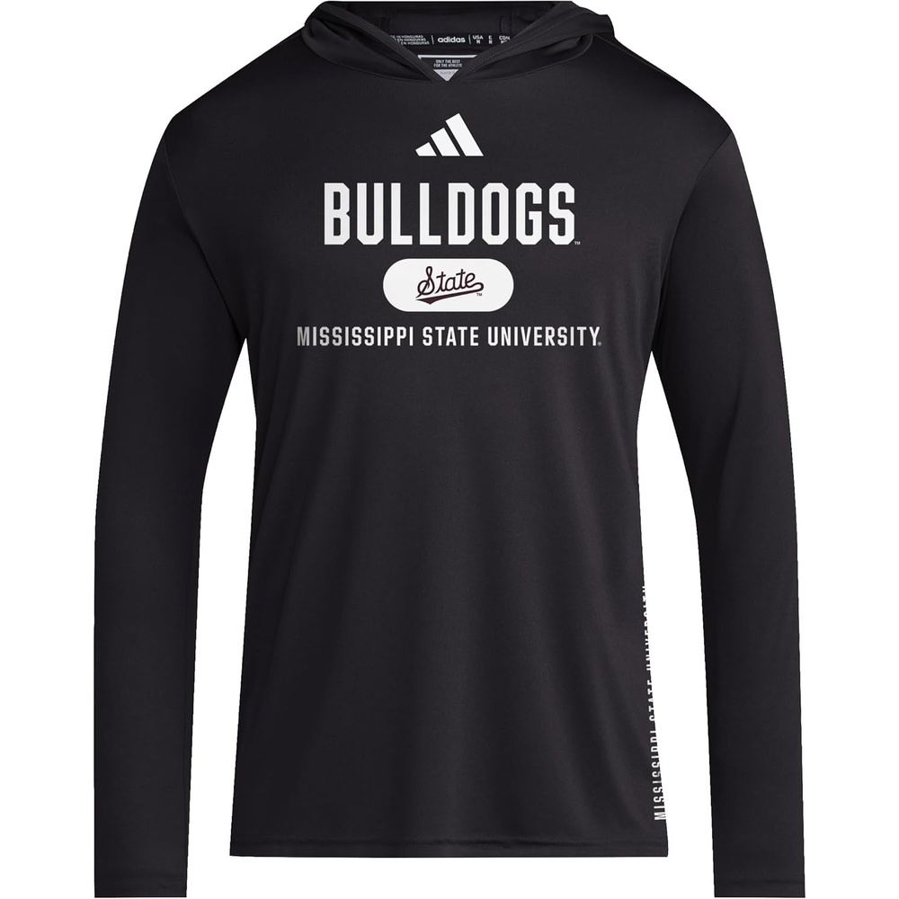 image:imageadidas Mens NCAA Designed for Training Team HoodieBlackWhiteMississippi State University