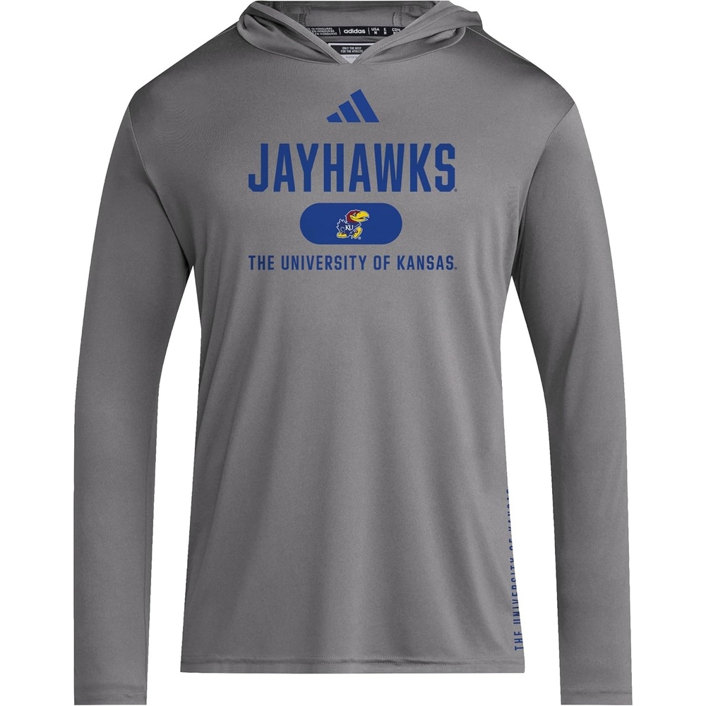 image:imageadidas Mens NCAA Designed for Training Team HoodieTeam GreyCollegiate RoyalNcaa Kansas