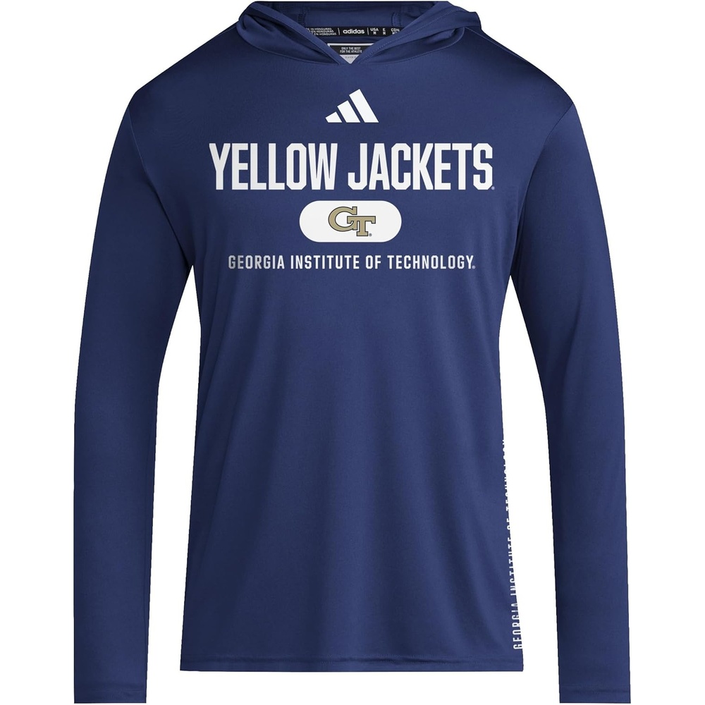 image:imageadidas Mens NCAA Designed for Training Team HoodieTeam Navy BlueWhiteGeorgia Technical University