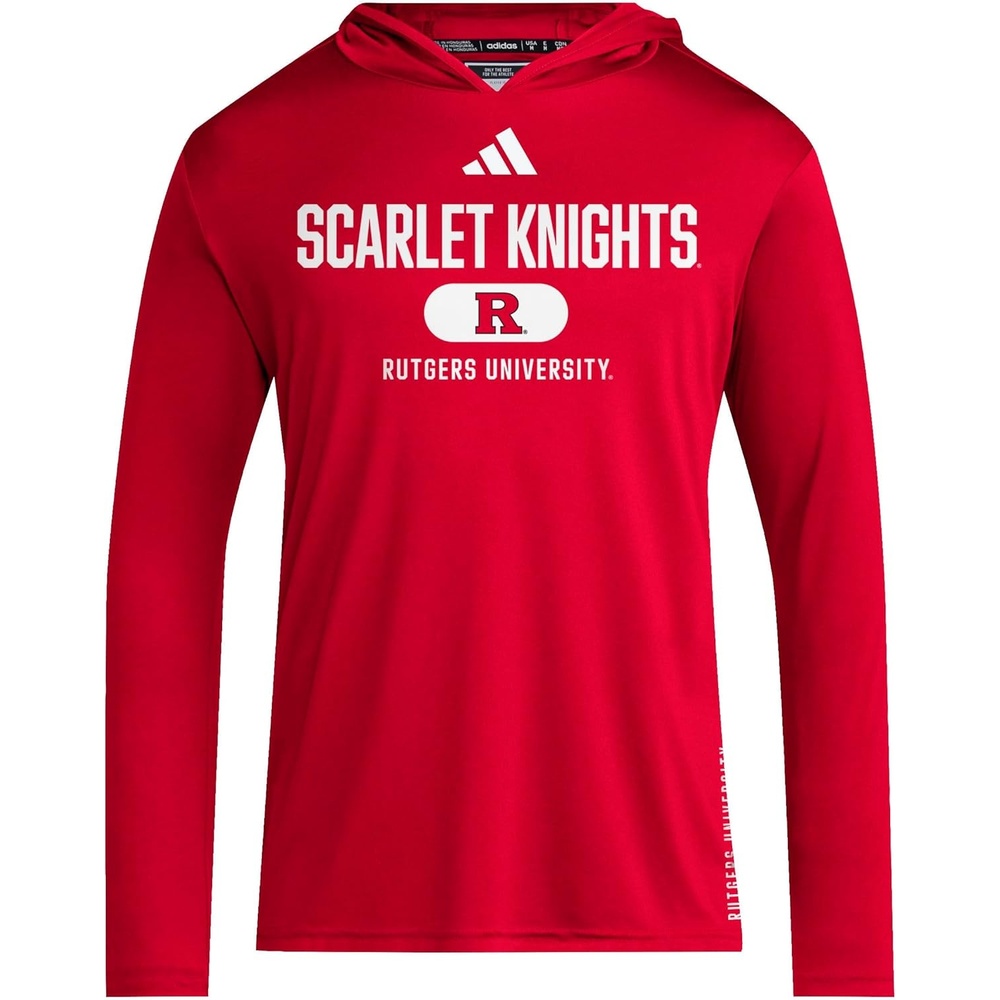 image:imageadidas Mens NCAA Designed for Training Team HoodieTeam Power RedWhiteBlackRutgers Scarlet Knights