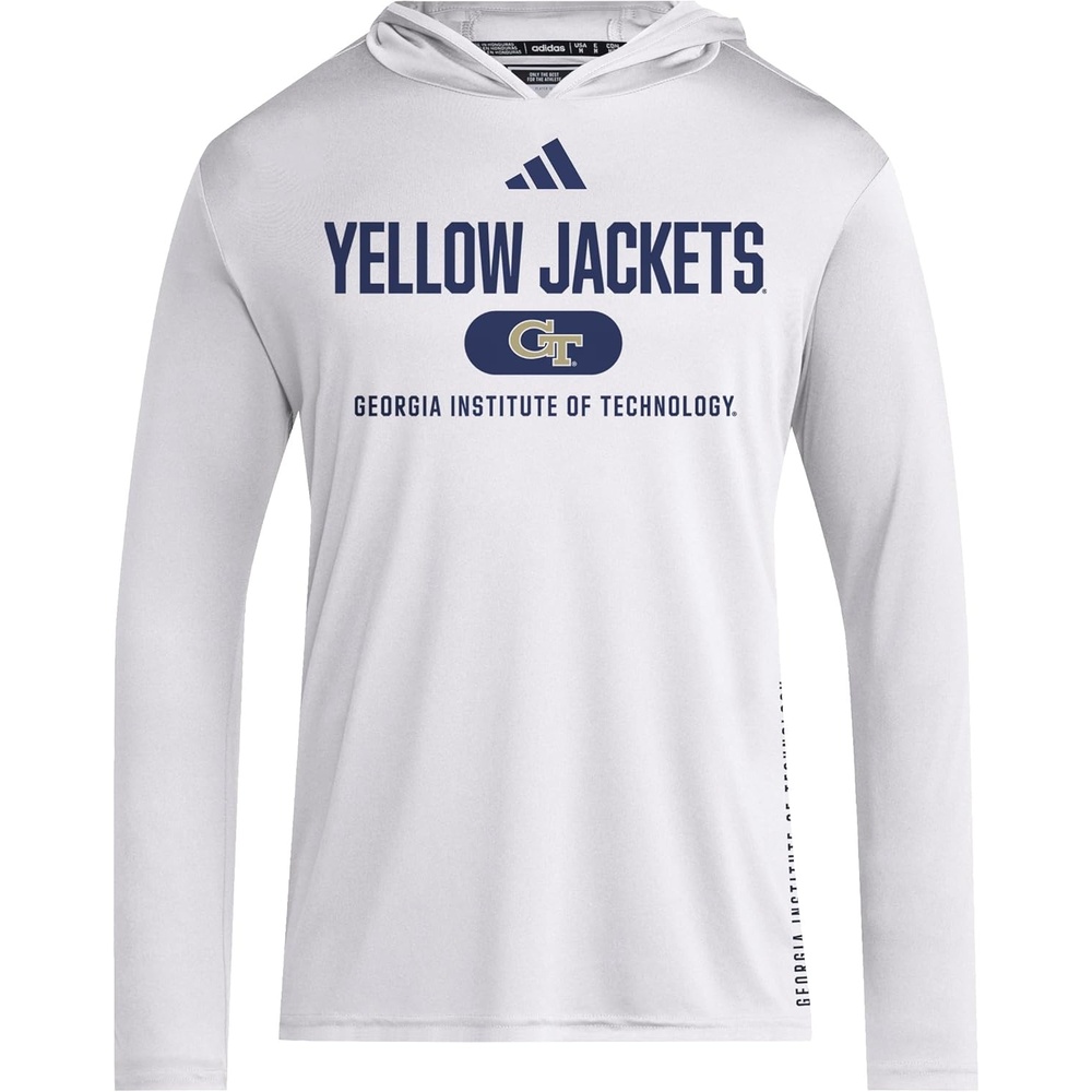 image:imageadidas Mens NCAA Designed for Training Team HoodieWhiteCollegiate NavyGeorgia Technical University