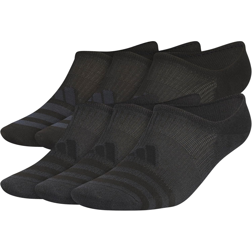 image:imageadidas Mens Superlite Super No Show Invisible Socks 6 Pairs Lightweight amp BreathableBlackNight Grey3