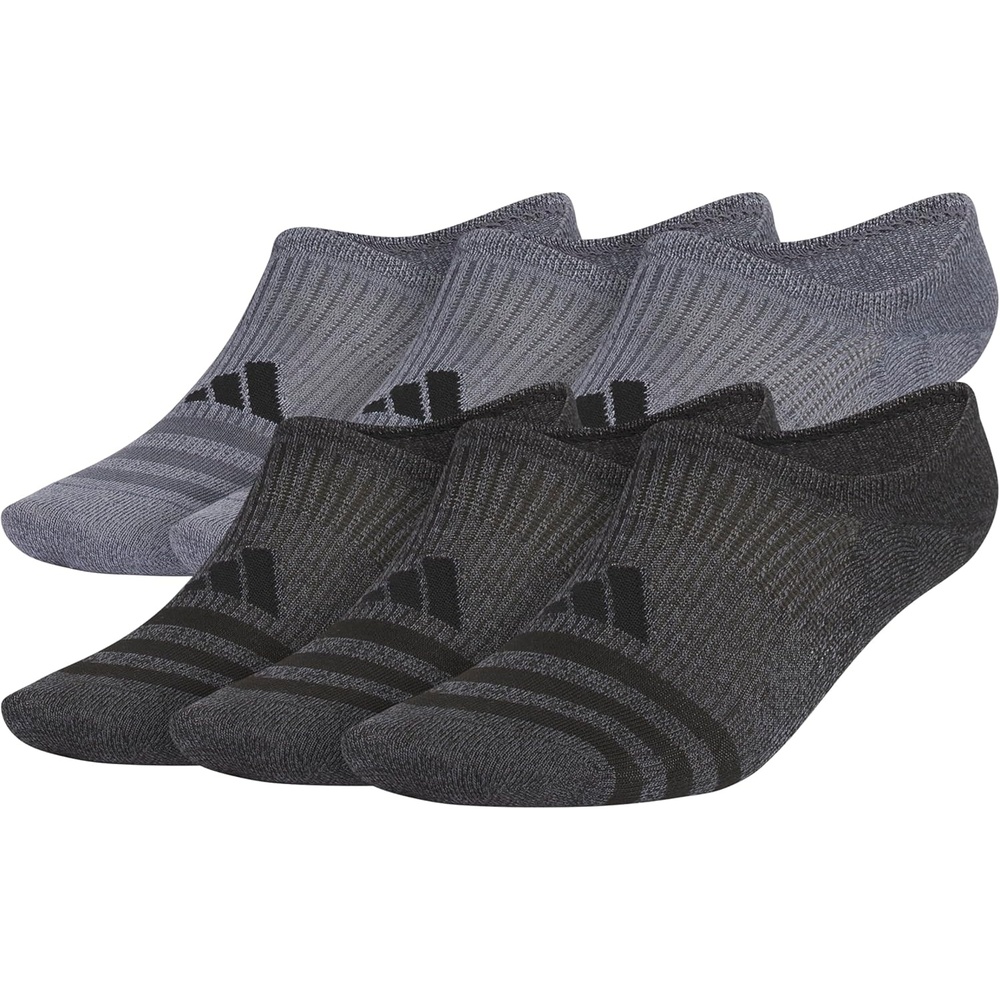 image:imageadidas Mens Superlite Super No Show Invisible Socks 6 Pairs Lightweight amp BreathableOnix GreyBlack3