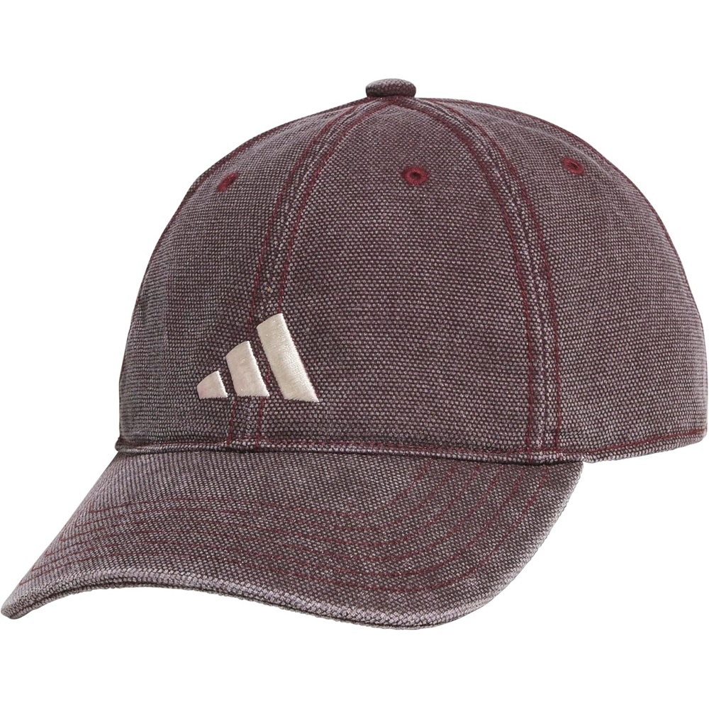 image:imageadidas Mens Ultimate Baseball Cap Athletic Relaxed Cotton Strapback HatMaroonCrystal Linen BeigeDye