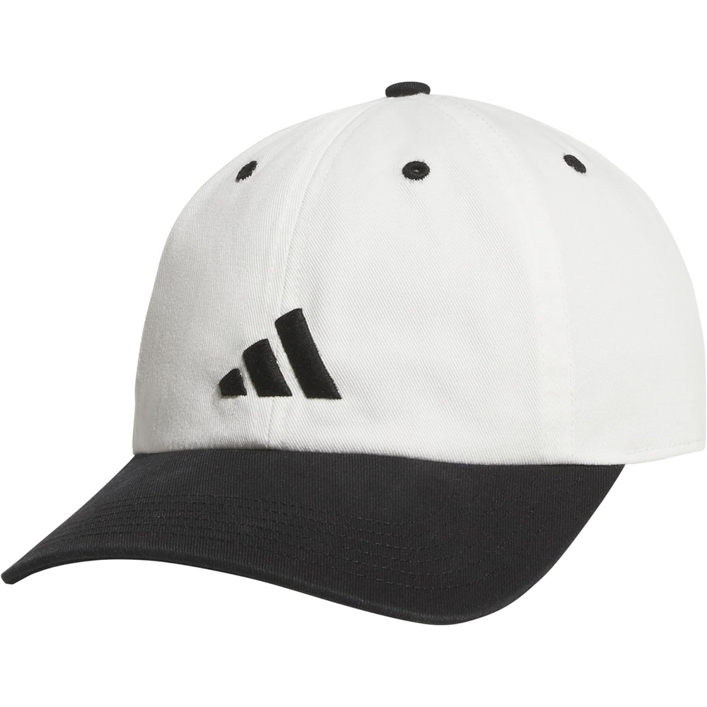 image:imageadidas Mens Ultimate Baseball Cap  Athletic Relaxed Cotton Strapback HatOff WhiteBlack3