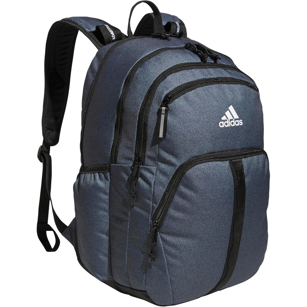 image:imageadidas Prime 7 Backpack for Laptop School and Travel 37LTwill Onix GreyBlackWhite2
