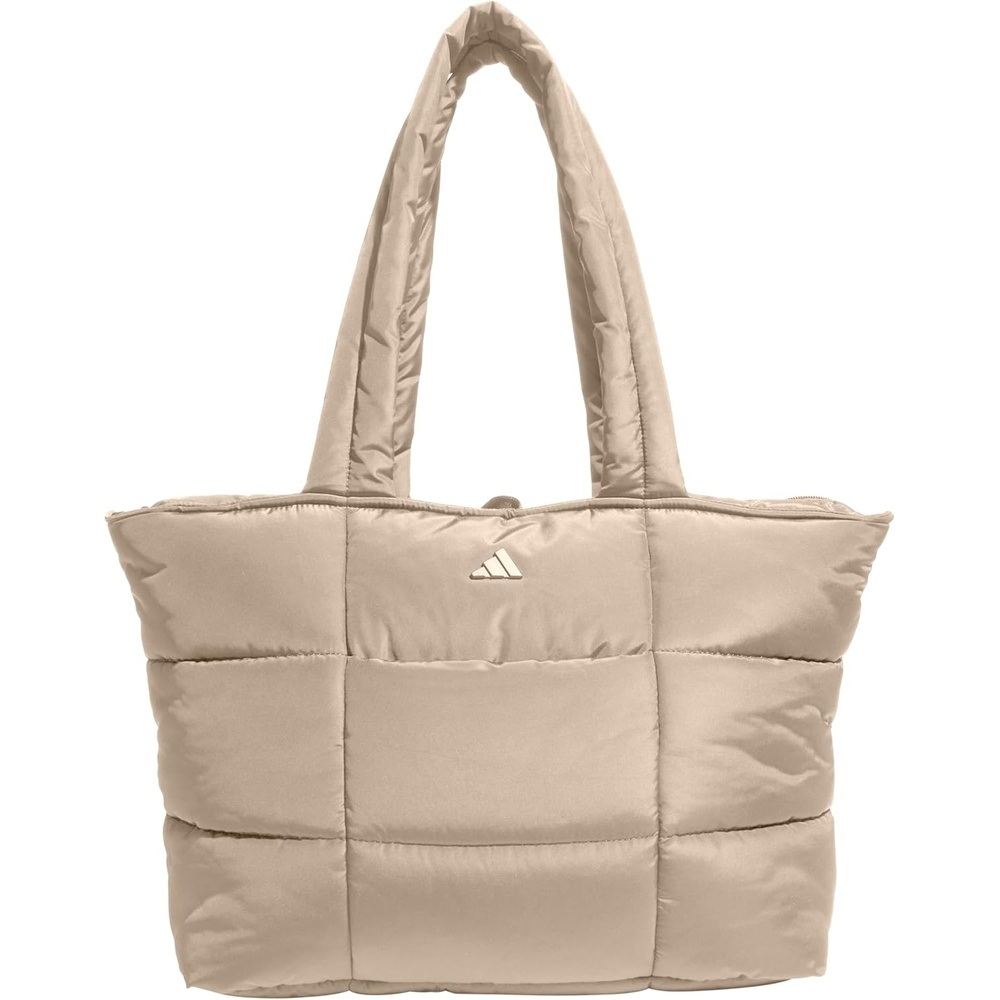 image:imageadidas Unisex Quilted Tote Puffer Shoulder BagAll MeCrystal Linen Beige