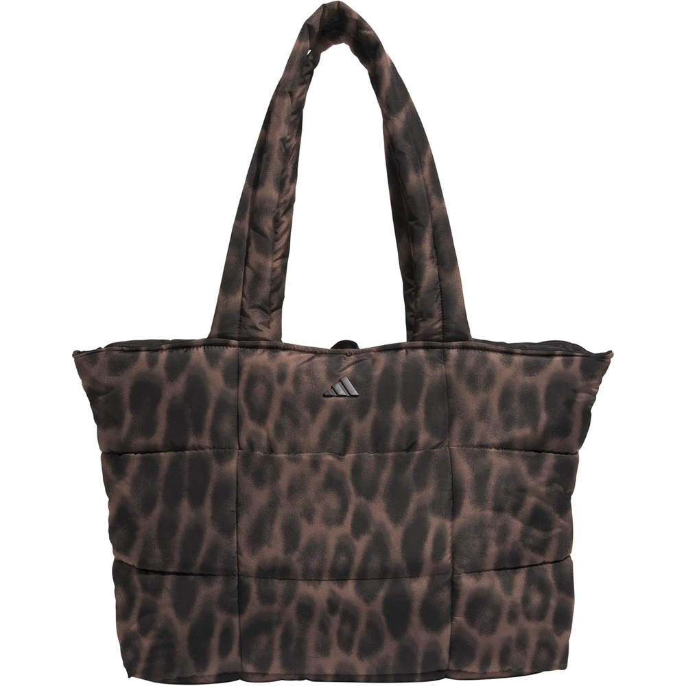 image:imageadidas Unisex Quilted Tote Puffer Shoulder BagAll MeLeopard Blackearth Strata